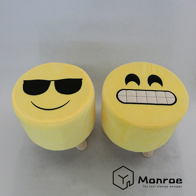 Neue Muster rosa Blumen drucken Holz stapelbar Schuh Hocker Ottomane