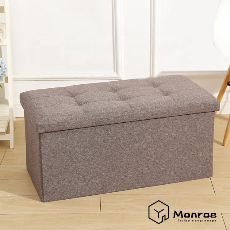 Fabric Storage Ottoman Bench - Zusammenklappbare Bank mit Bezug